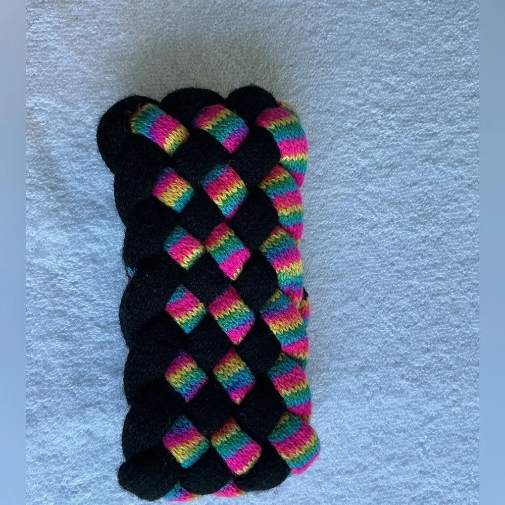 Handmade Vibrant Multicolor Braided Headband